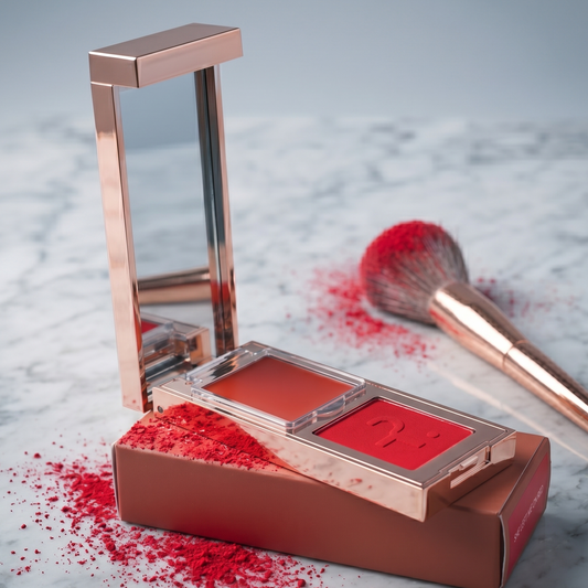 PATRICK TA - For Face - Double-Take Crème & Powder Blush (Travel size) - She Left Me On Red