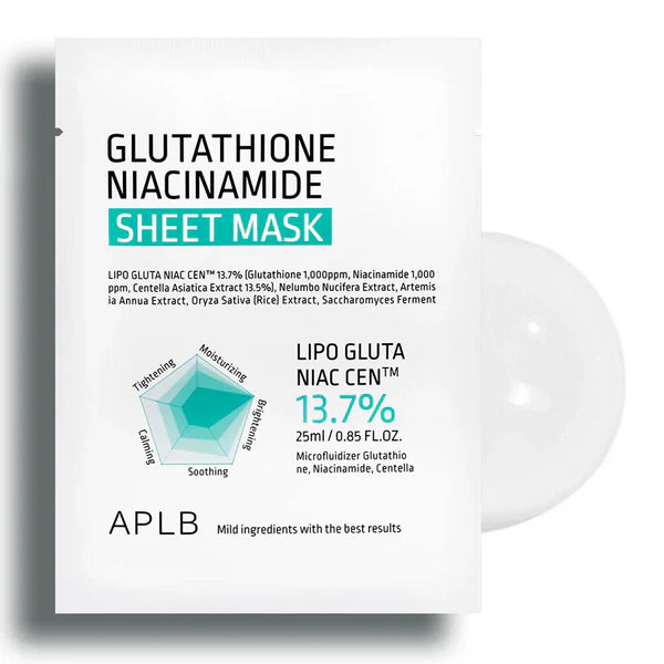 APLB – Glutathione Niacinamide Sheet Mask (Individual Face Mask)